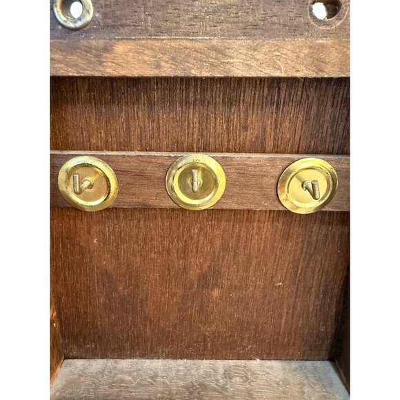 Wooden Key Holder Wall Mount VTG Stained Glass Antique Car Ford Model T Fob Trac - Picture 14 of 16